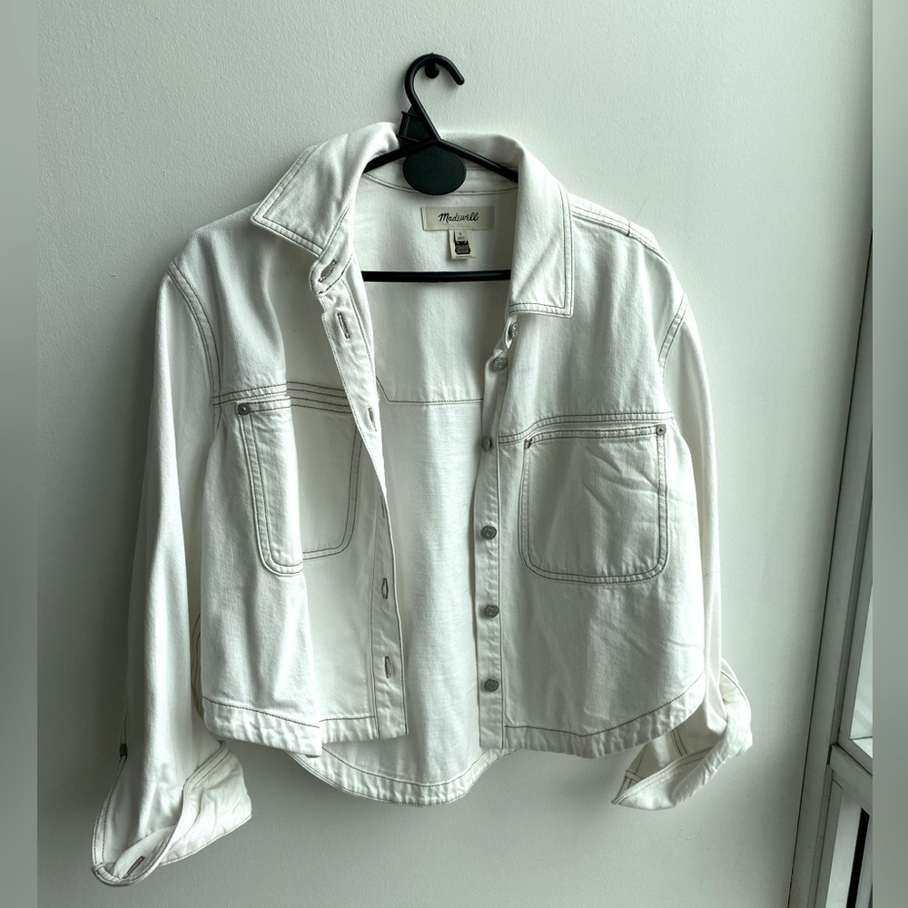 Madewell White Jean Jacket